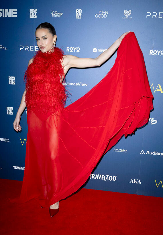 Amber Davies attends the WhatsOnStage Awards 2026