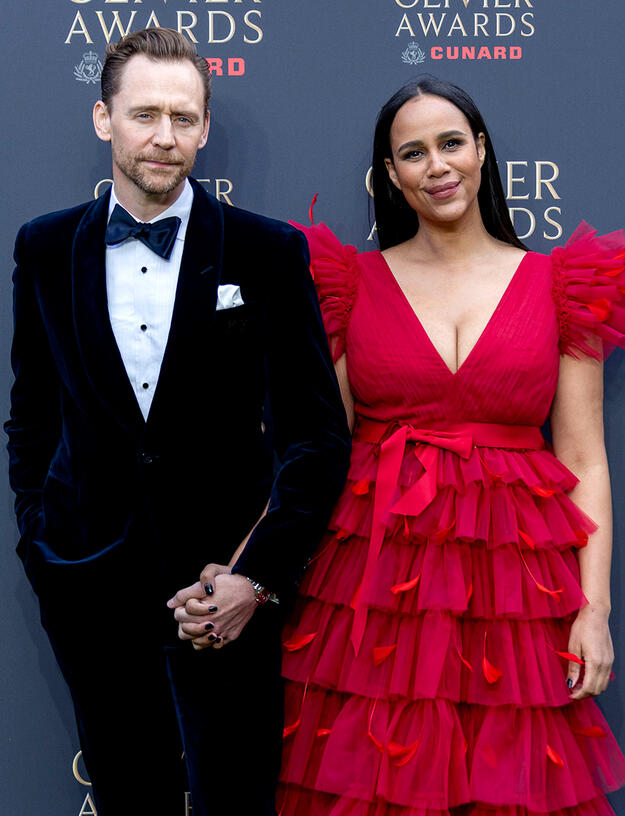 Tom Hiddleston and Zawe Ashton attend the Olivier Theatre Awards 2026