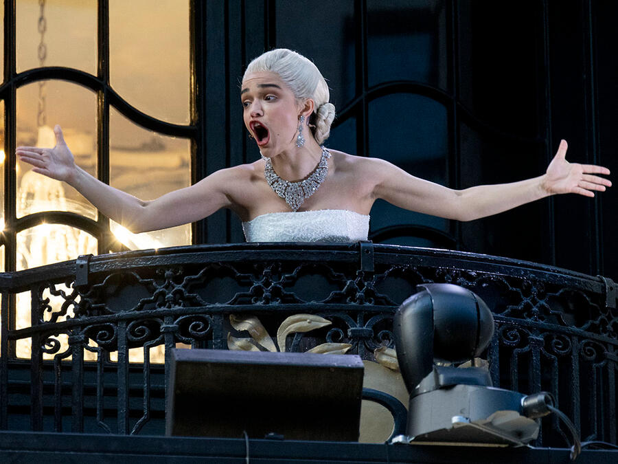 Rachel Zegler perform in Evita at The London Palladium