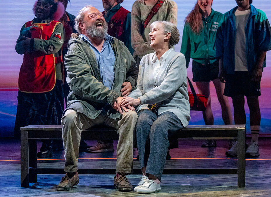 Mark Addy and Jenna Russell perform in The Unlikely Pilgrimage of Harold Fry, Theatre Royal Haymarket