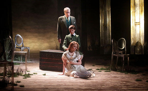 Michael Crawford, William Thompson and Gemma Sutton perform in The Go Between, Apollo Theatre